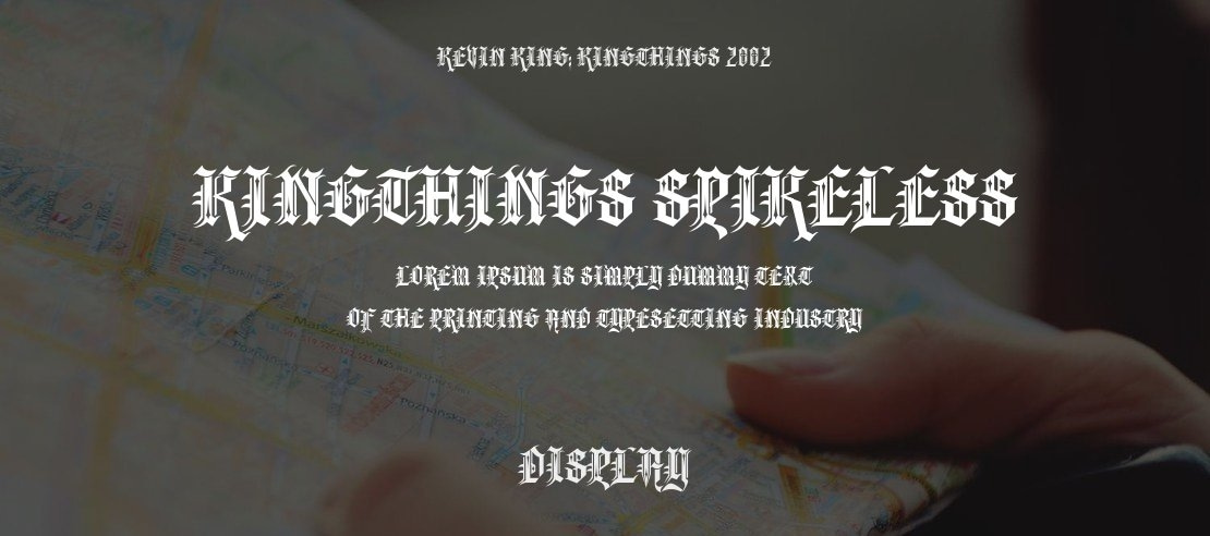 Kingthings Spikeless Font