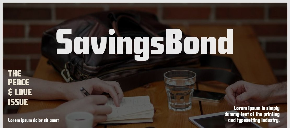 SavingsBond Font