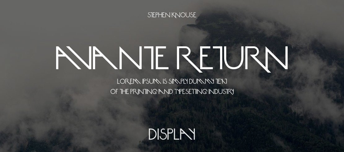 Avante Return Font