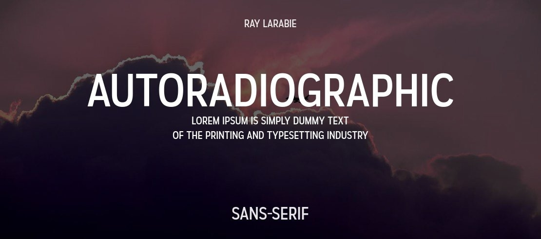 Autoradiographic Font Family