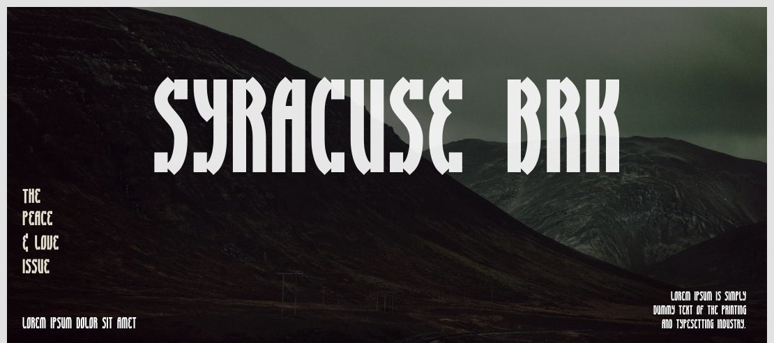 Syracuse BRK Font