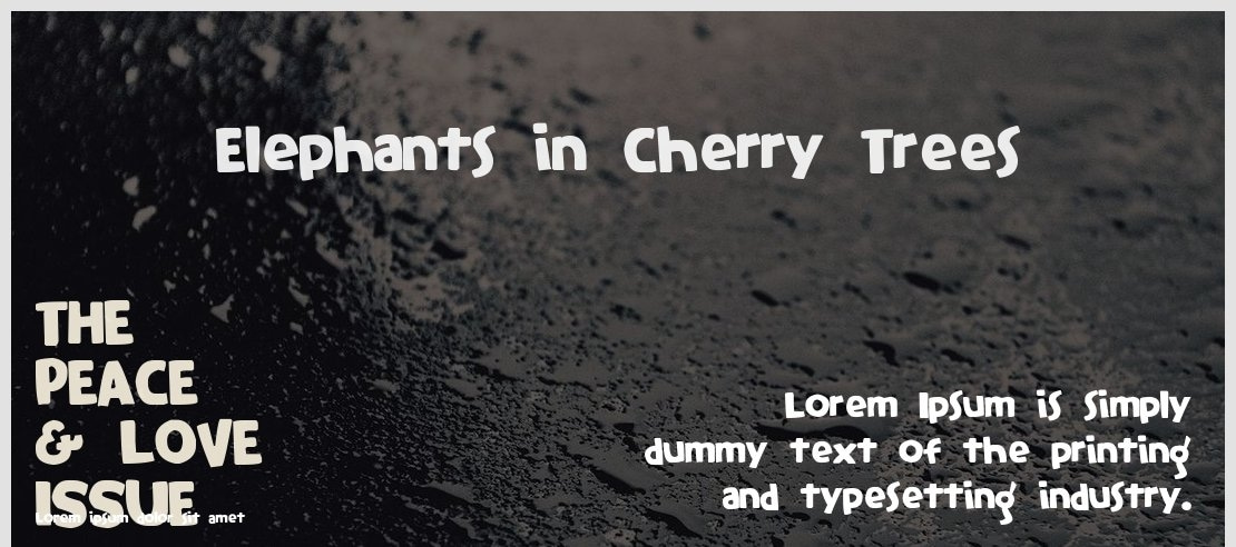 Elephants in Cherry Trees Font