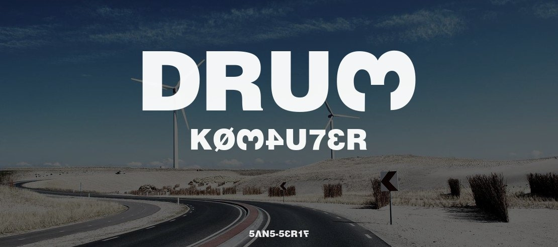 Drum Komputer Font