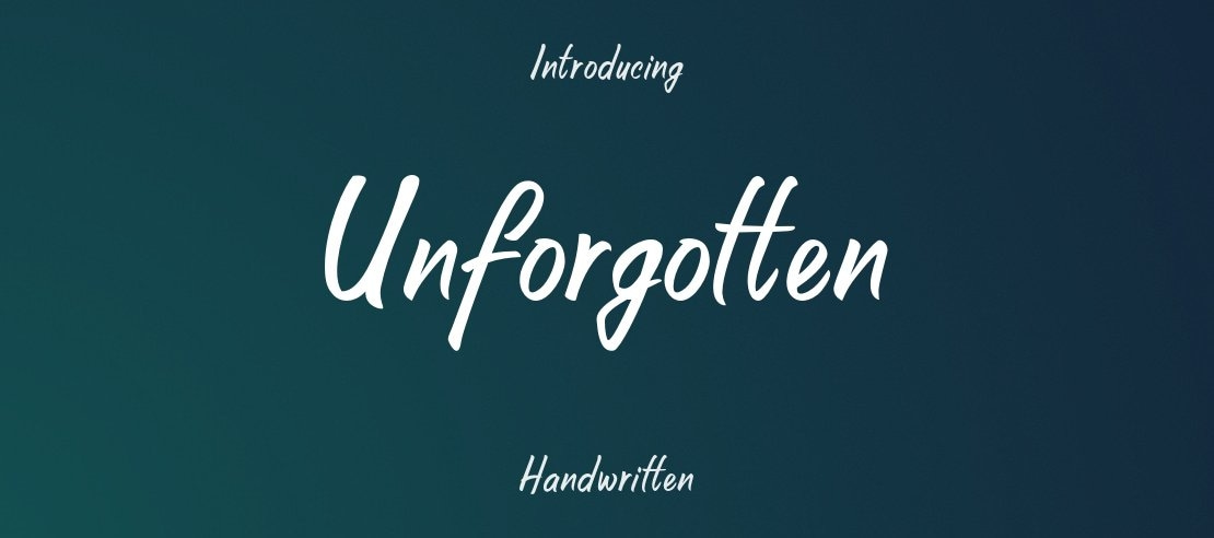 Unforgotten Font