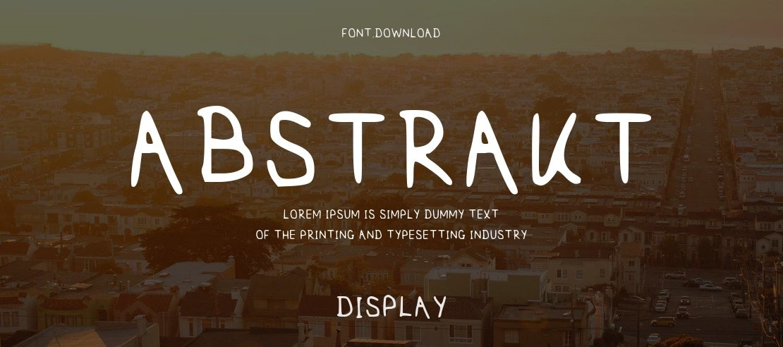 Abstrakt Font