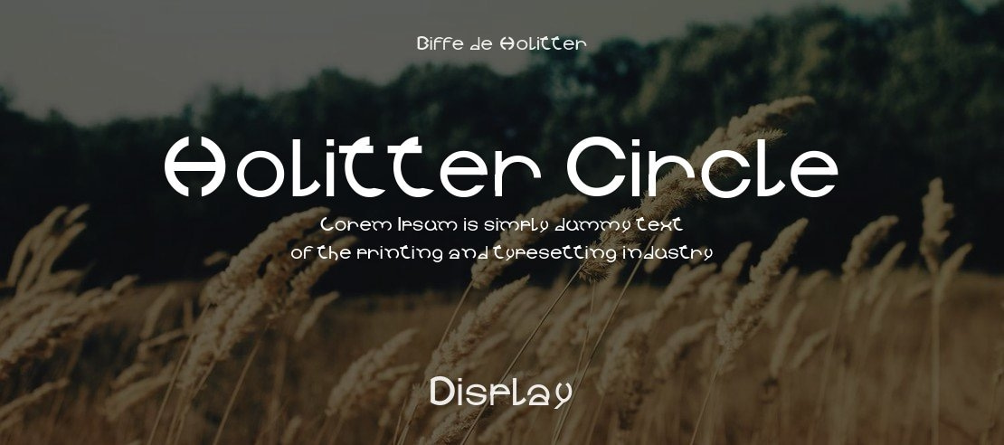 Holitter Circle Font