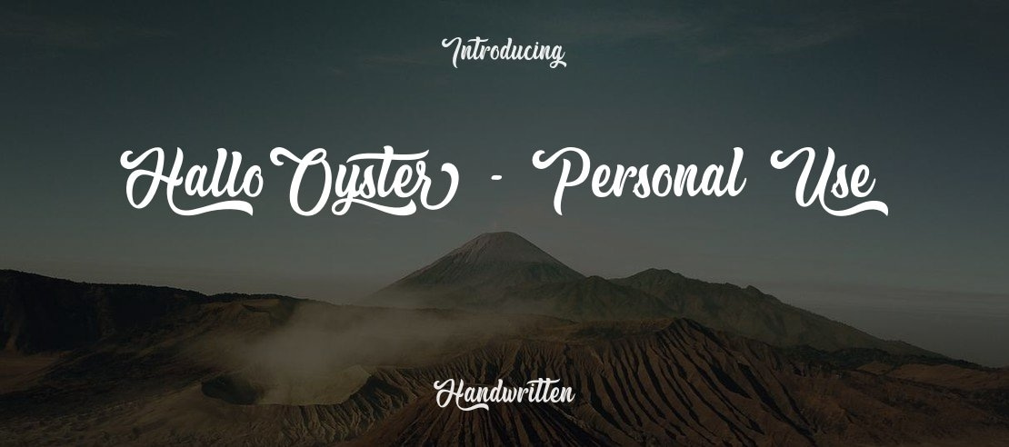 Hallo Oyster - Personal Use Font