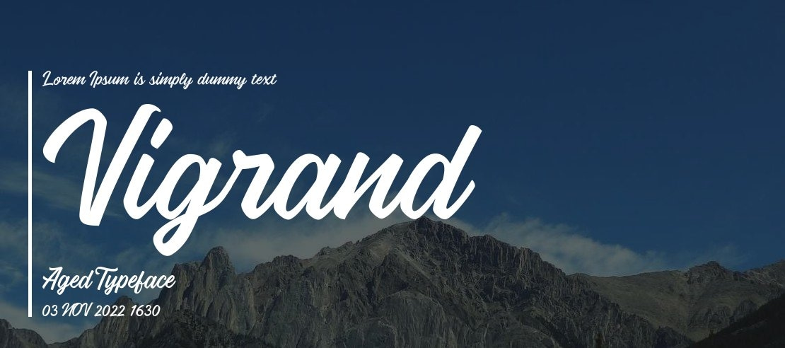 Vigrand  Aged Font Family