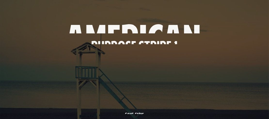 American Purpose STRIPE 1 Font Family