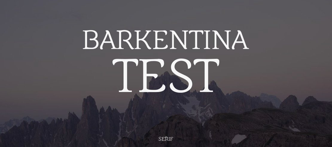 Barkentina Test Font