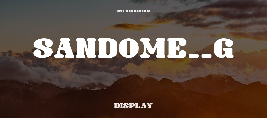 Sandome__G Font