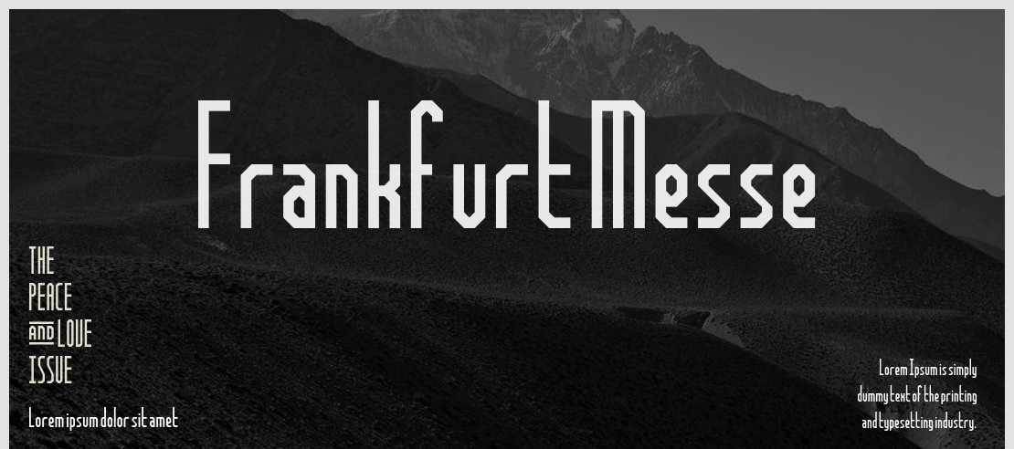 Frankfurt Messe Font Family