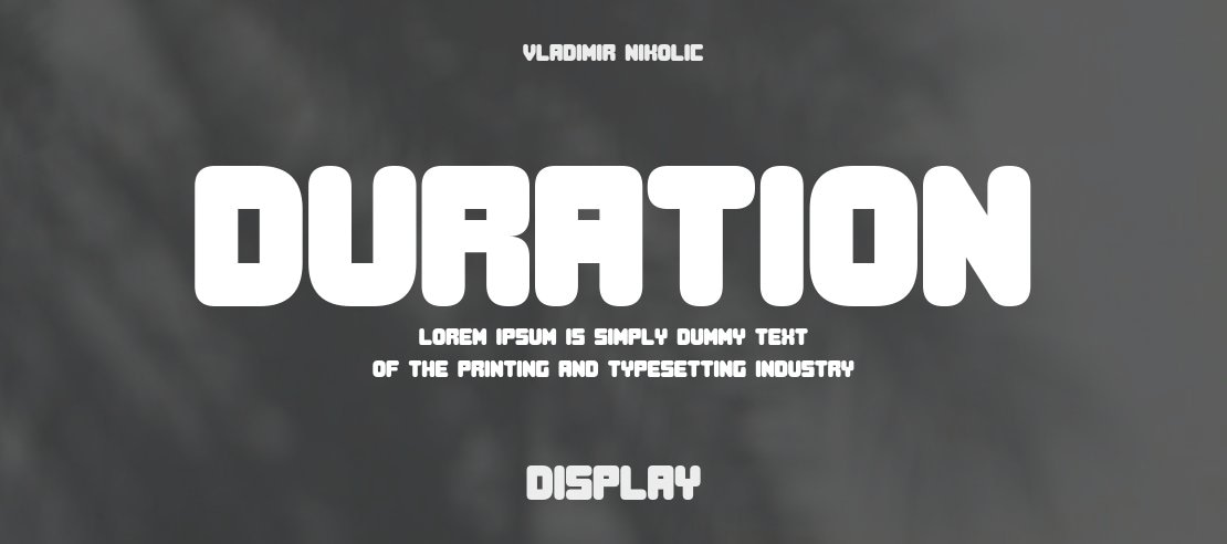 Duration Font Family