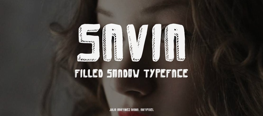 Savia Filled Shadow Font