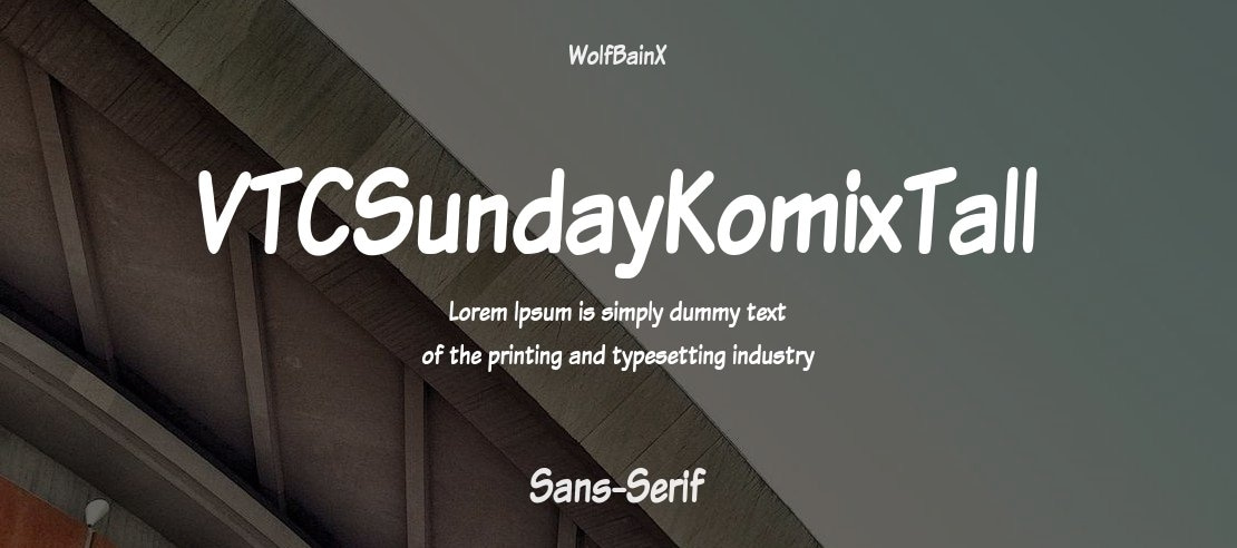 VTCSundayKomixTall Font