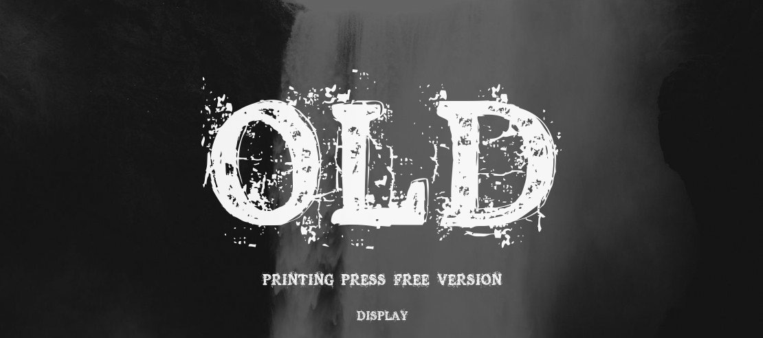 Old printing press_free-version Font