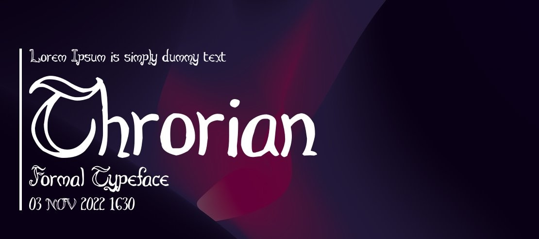 Throrian Formal Font