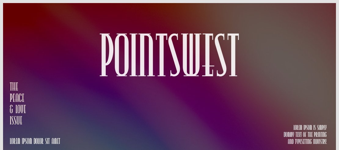 PointsWest Font