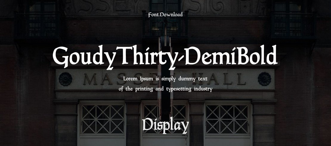 GoudyThirty-DemiBold Font Family