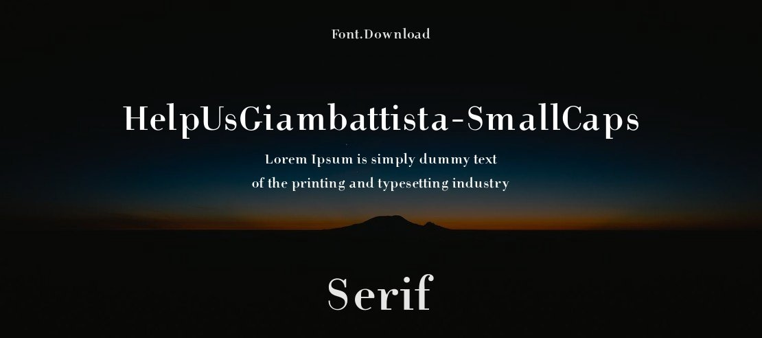 HelpUsGiambattista-SmallCaps Font Family