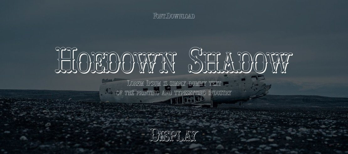 Hoedown Shadow Font Family