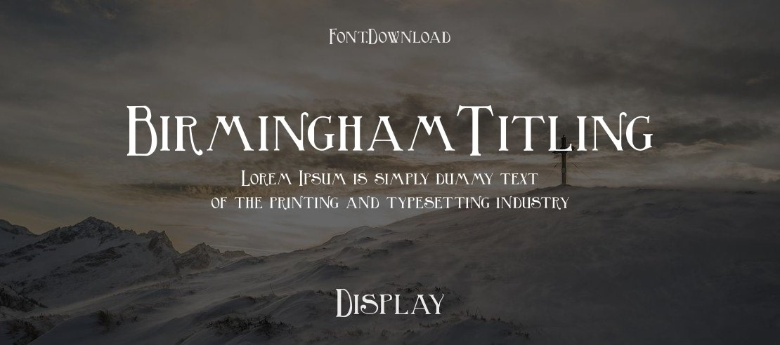 BirminghamTitling Font