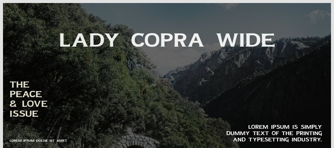 Lady Copra Wide Font