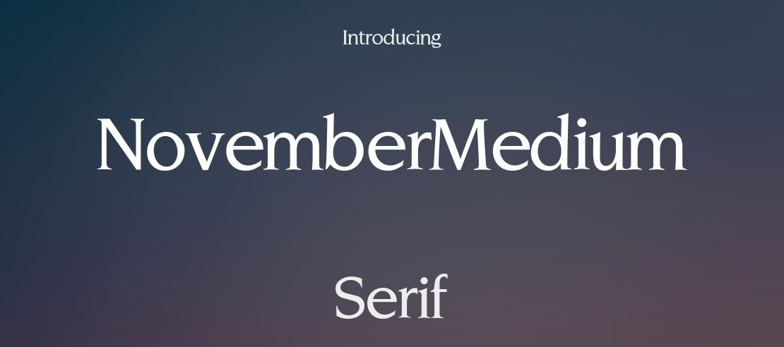 NovemberMedium Font