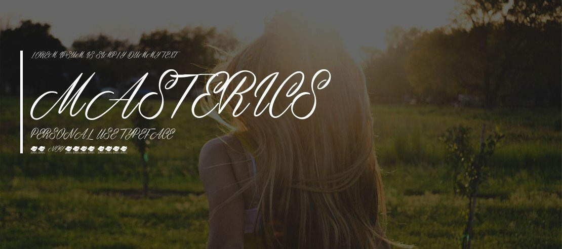 Masterics Personal Use Font