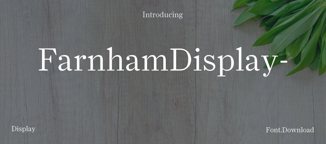 FarnhamDisplay- Font