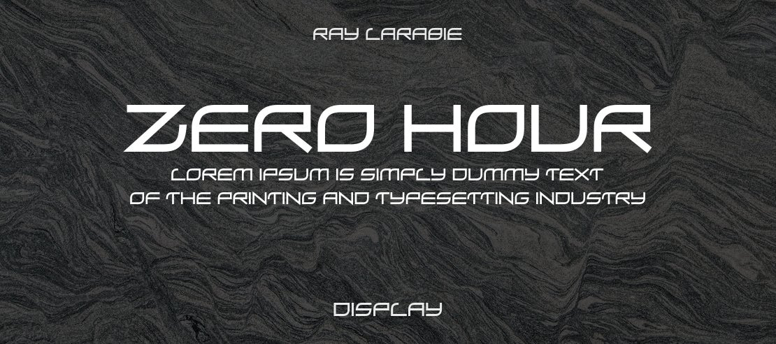 Zero Hour Font
