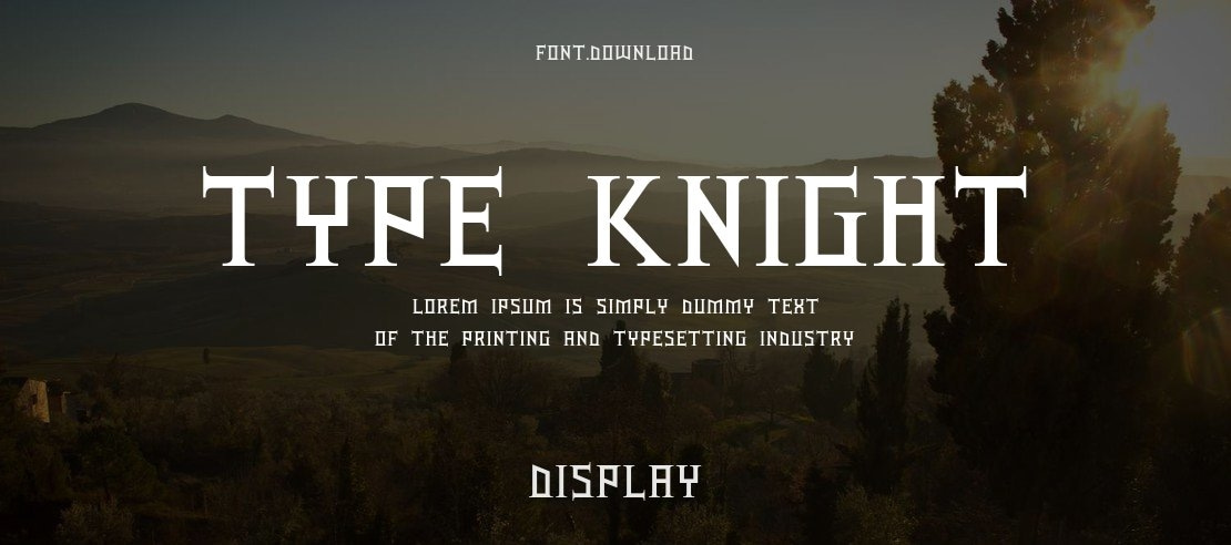 Type Knight Font