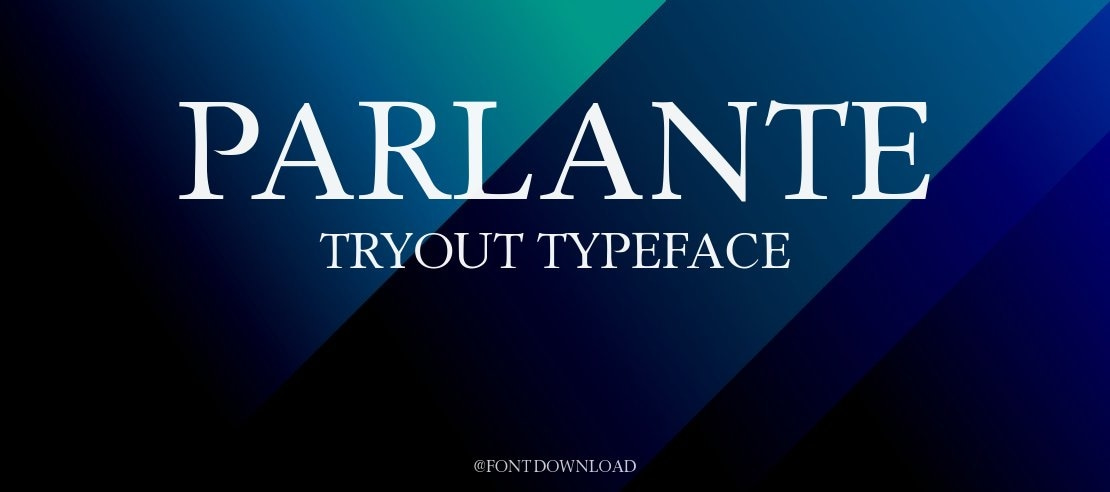 Parlante Tryout Font