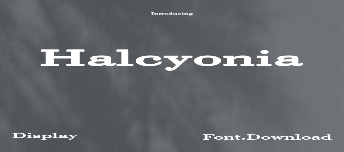 Halcyonia Font