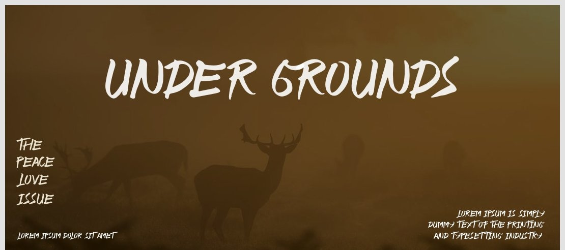 UNDER GROUNDS Font