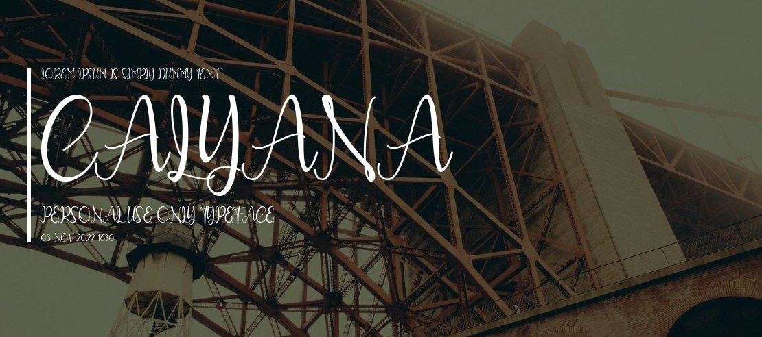 Calyana Personal use Only Font