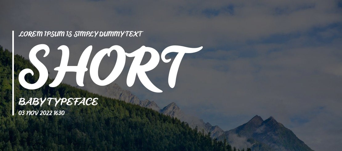 Short Baby Font