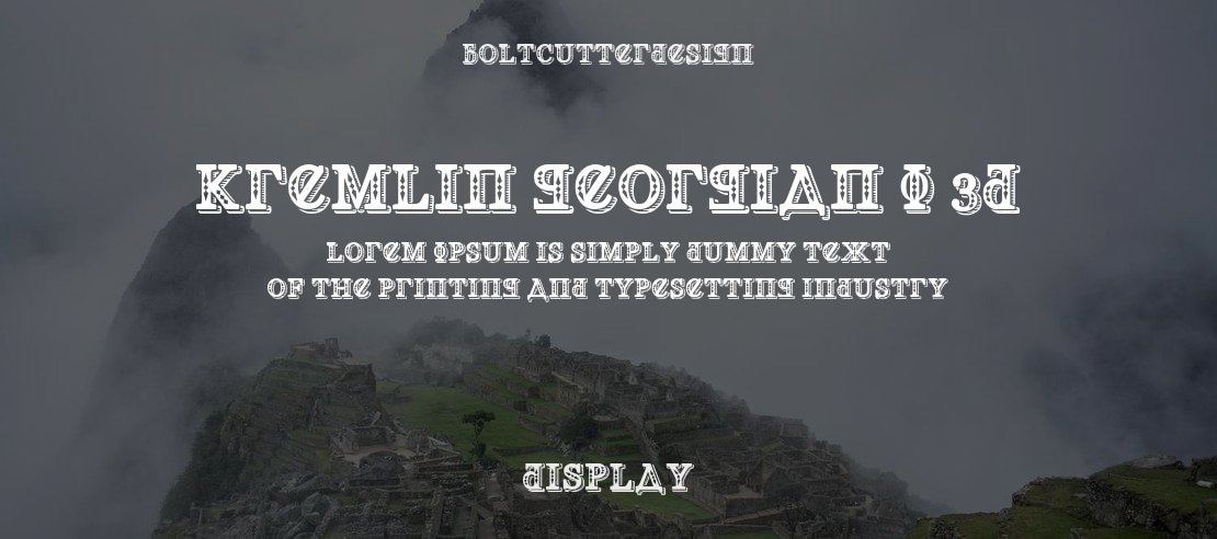 Kremlin Georgian I 3D Font