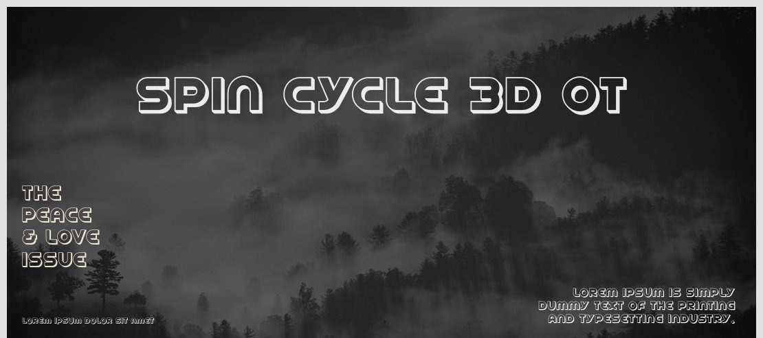 Spin Cycle 3D OT Font