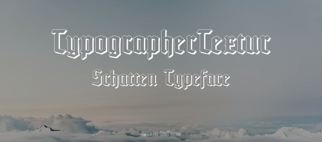 TypographerTextur Schatten Font