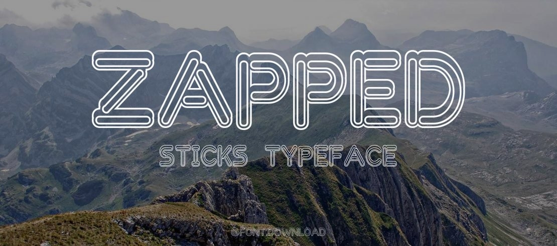 Zapped Sticks Font