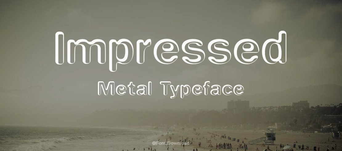 Impressed Metal Font