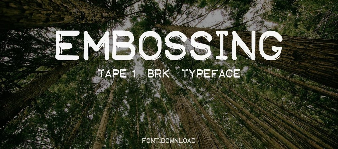 Embossing Tape 1 (BRK) Font Family