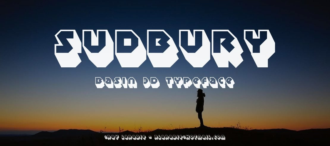 Sudbury Basin 3D Font