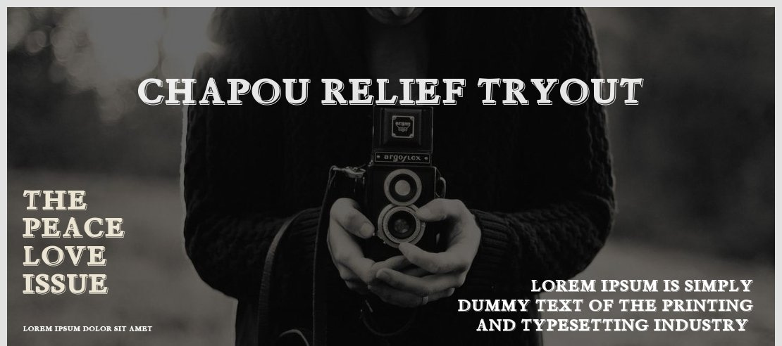 Chapou Relief Tryout Font