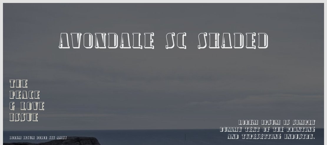 Avondale SC Shaded Font