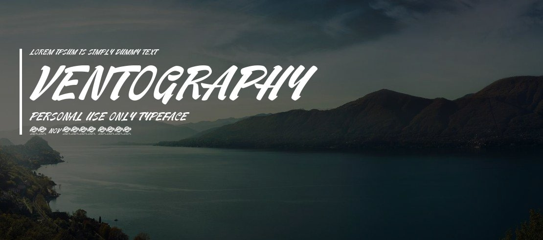 Ventography Personal Use Only Font