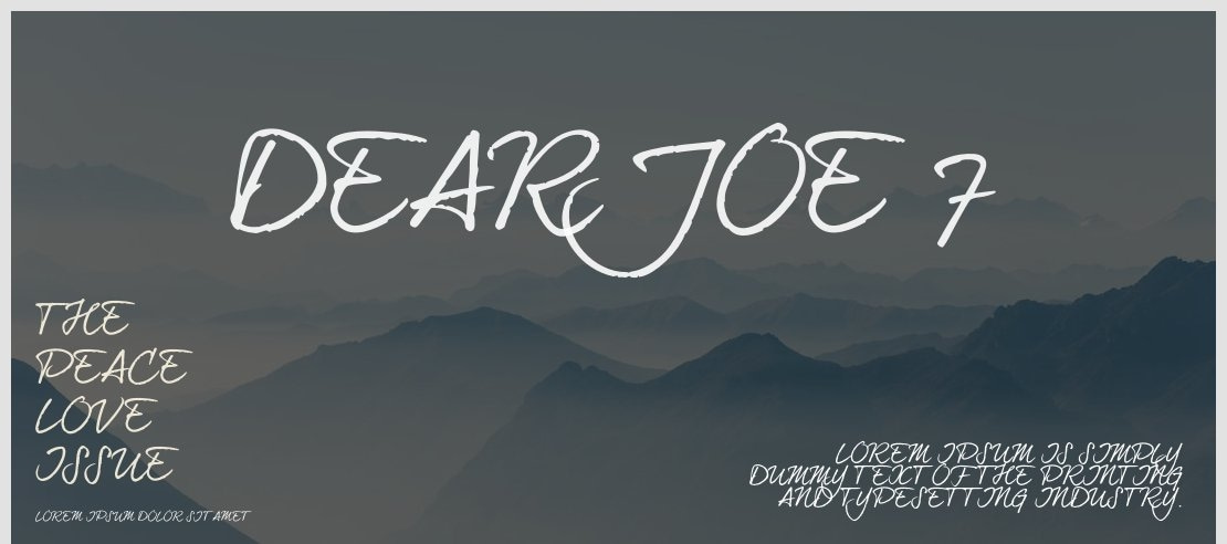 dearJoe 7 Font