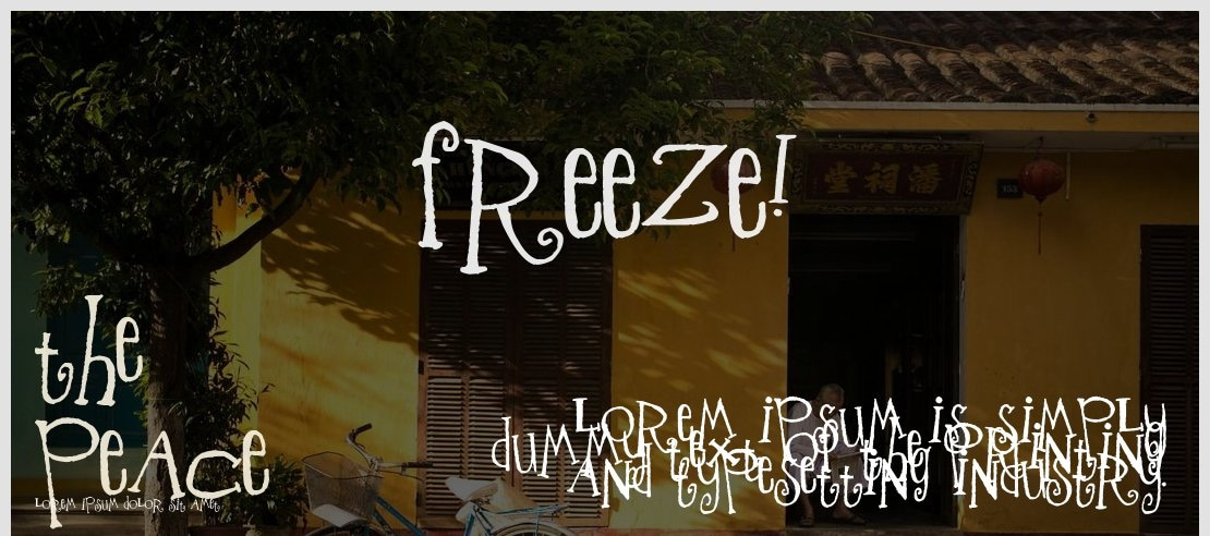 Freeze! Font