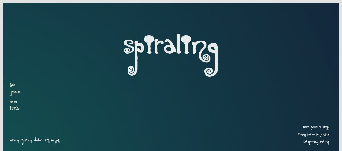 Spiraling Font